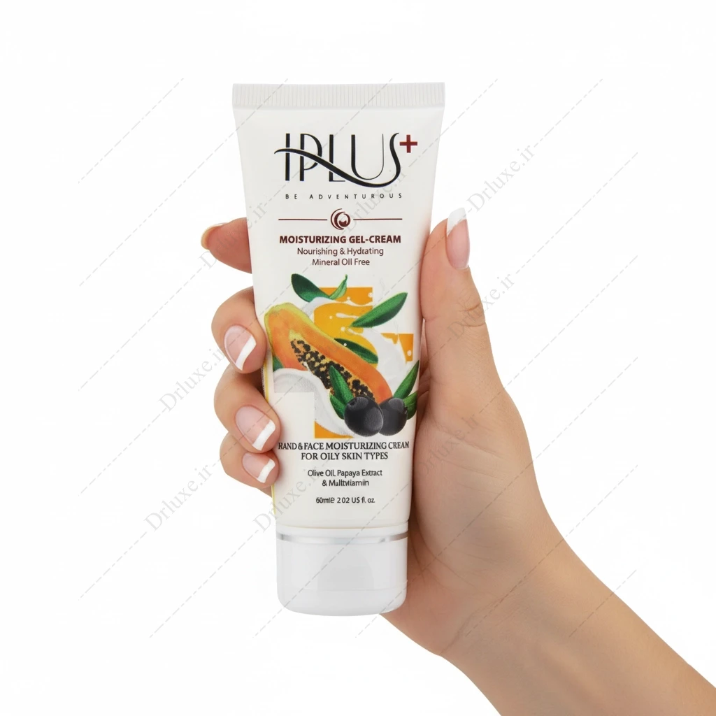 کرم ژل مرطوب کننده روغن زیتون و عصاره پاپایا آی پلاس 60 میلی‌لیتر